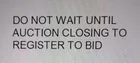  Preview image for Lot# 5a - Do Not Register Last Moment. W 