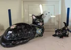  Preview image for Lot# 24 - Ceramic Cat Figurines. Up To 1 