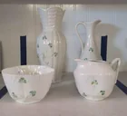  Preview image for Lot# 27 - 4 Belleek Vases, Creamer, Suga 