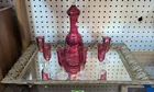  Preview image for Lot# 75 - Etched Cranberry Glass Decante 