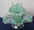  Preview image for Lot# 171a - Fenton Iridescent Teal Eperg 