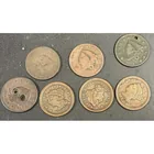  Preview image for 7 Us Large Cents Two With Holes 
