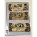  Preview image for (3) 1854 The Bank Of Washtenaw Michigan 