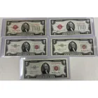  Preview image for (5) 1953 Red Seal Us $2 Bills 