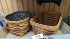  Preview image for Lot# 219 - (2) Longaberger Baskets 