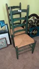 Preview image for Lot# 268 - (2) Dark Green Ladder Back Ch 