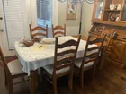  Preview image for oak dining table 6/chairs-dish cabinet 