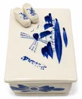  Preview image for VINTAGE BLUE AND WHITE CERAMIC LIDDED 