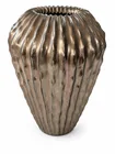  Preview image for Sculptural Silvered Ribbed Vase or 