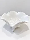  Preview image for WHITE MILK GLASS STYLE FOOTED ROSE BOWL 