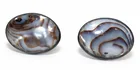  Preview image for SILVER TONE VINTAGE OVAL ABALONE CUFF 