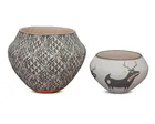  Preview image for Two Acoma Pueblo polychrome pottery jars 