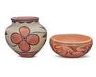  Preview image for Two Pueblo polychrome pottery vessels 
