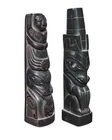  Preview image for Two carved model totem poles 