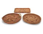  Preview image for Three Salish polychrome basketry trays 