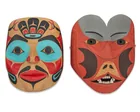  Preview image for Two Northwest Coast polychrome carved 