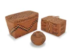  Preview image for Three Salish polychrome lidded baskets 