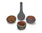  Preview image for Four Western polychrome beaded basketry 