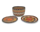  Preview image for Three Hopi polychrome wicker basketry 