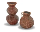  Preview image for Two Apache pitch-sealed basketry vessels 