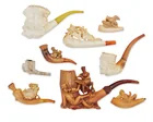 Preview image for A group of nine meerschaum pipes 