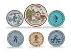  Preview image for Six Western hand-painted or 