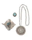  Preview image for Four Southwest silver jewelry items 