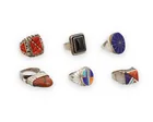  Preview image for Five large Southwest sterling silver and 