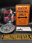  Preview image for Lot# 50 - Harley-Davidson Sign and Clock 