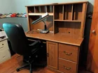  Preview image for Lot# 165 - Pressed Board Desk with Hutch 