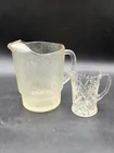  Preview image for Lot# 197 - Textured Glass Pitcher and Cr 