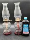  Preview image for Lot# 206 - Glass Oil Lamps with Medallio 
