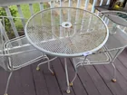  Preview image for Lot# 190 - Wrought Iron Table w/ (2) Cha 