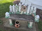  Preview image for Lot# 195 - Concrete Painted Bench & Plas 