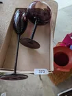  Preview image for Lot# 373 - (2) Purple Goblet Style Vases 