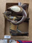  Preview image for Lot# 427 - Hand Carved Wooden Bird & Hor 