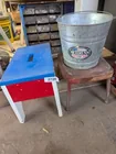  Preview image for Lot# 2726 - Wooden Step Stool, Metal Ste 