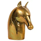  Preview image for Modernist Stylized Brass Horse Bust Art 