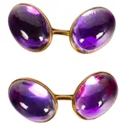  Preview image for 14k Gold Pair of Cabochon-Cut Amethyst 