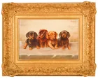  Preview image for Dachshund Puppies Scene Painting after 