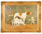  Preview image for Pointer with Puppies Painting after 