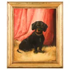  Preview image for Antique Dachshund Dog Portrait Oil 