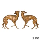  Preview image for Opposing Pair of Bronze Whippet Dog 