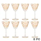  Preview image for Gilt Decorated Fine Crystal Wine Goblets 