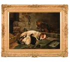  Preview image for William Fitz 19C Nursing Terrier Puppies 
