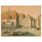  Preview image for Antique Heilbronn Germany Market Square 