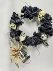  Preview image for Lot# 2057 - Black Floral Skull Wreath wi 