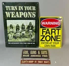  Preview image for Lot# 2228 - Metal Wall Signs Lot of 4 