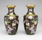  Preview image for A pair of Chinese cloisonné vases, 