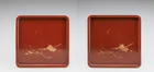  Preview image for A pair of Japanese red lacquered trays, 